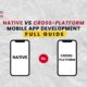 A comparative graphic displaying two smartphones side-by-side labeled Native vs Cross-Platform to represent native vs cross-platform app development options.
